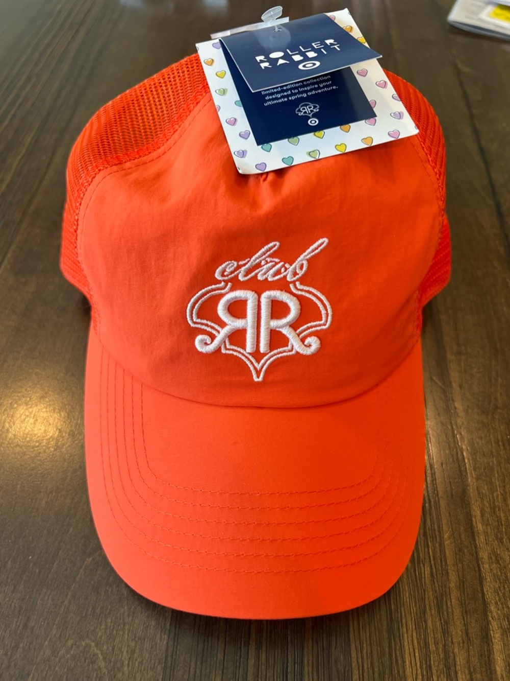 Roller Rabbit x Target Embroidered Baseball Hat Coral Orange Adult